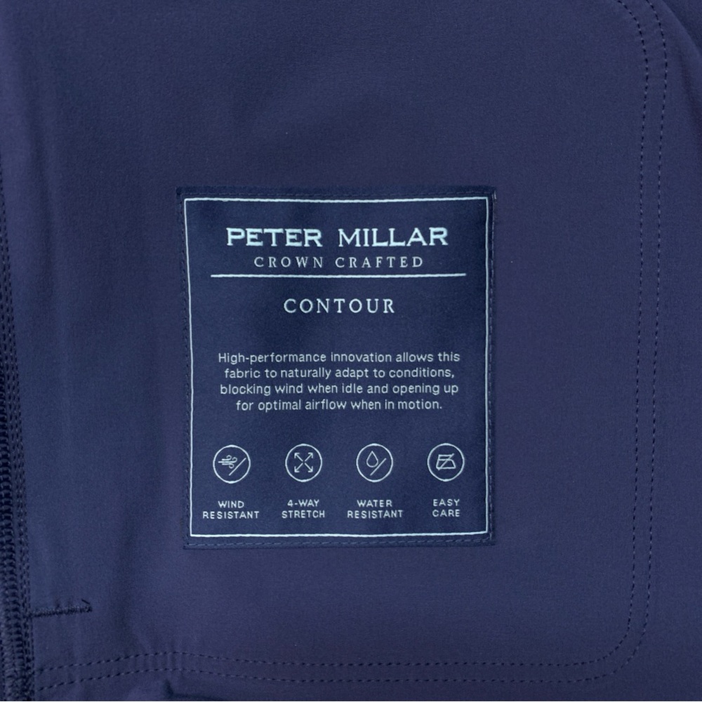 PETER MILLAR Contour Jacket — Full Zip Tailored Fit Windbreaker —  XL Navy Blue - Picture 7 of 9